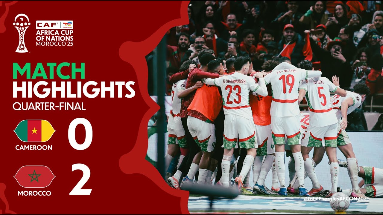 You are currently viewing HIGHLIGHTS | Cameroon 🆚 Morocco | #TotalEnergiesAFCON2025 – Quarter-Finals | ملخص الكاميرون والمغرب